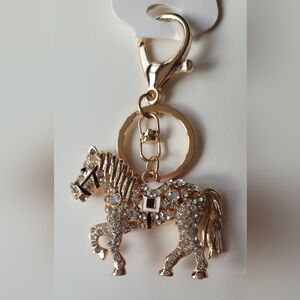 Rhinestone Horse Keychain Key Bag Charm Key Ring